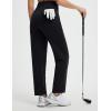imagebaleaf Womens Fleece Lined Pants Golf Winter Pockets High Waisted Thermal Cold Travel WorkBlack