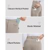 imagebaleaf Womens Fleece Lined Pants Stretch Travel with 5 Pockets Business Casual Golf Dress Petite Thermal Winter SweatpantsKhaki