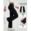 imagebaleaf Womens Fleece Lined Pants Winter Flare Yoga Pants Warm Thermal Bootcut LeggingsBlack