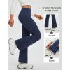 imagebaleaf Womens Fleece Lined Pants Winter Flare Yoga Pants Warm Thermal Bootcut LeggingsNavy Blue
