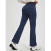 imagebaleaf Womens Fleece Lined Pants Winter Flare Yoga Pants Warm Thermal Bootcut LeggingsNavy Blue