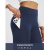 imagebaleaf Womens Fleece Lined Pants Winter Flare Yoga Pants Warm Thermal Bootcut LeggingsNavy Blue