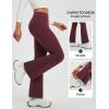 imagebaleaf Womens Fleece Lined Pants Winter Flare Yoga Pants Warm Thermal Bootcut LeggingsWine Red