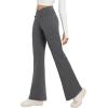 imagebaleaf Womens Fleece Lined Pants Winter Thermal Water Resistant Crossover Flare Leggings Warm Bootcut Hiking OutdoorDark Gray