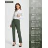imagebaleaf Womens Golf Pant Winter Fleece Lined Pants with Belt Loops Pockets Travel Work CasualE Army Green