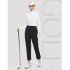 imagebaleaf Womens Golf Pant Winter Fleece Lined Pants with Belt Loops Pockets Travel Work CasualEblack