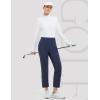 imagebaleaf Womens Golf Pant Winter Fleece Lined Pants with Belt Loops Pockets Travel Work CasualHnavy Blue