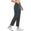 imagebaleaf Womens Golf Pant Winter Fleece Lined Pants with Belt Loops Pockets Travel Work CasualIdark Grey