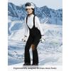imagebaleaf Womens Snow Bibs Pants Waterproof Insulated Ski Overalls Pants Snowboarding Winter Warm Snow SuitBlack