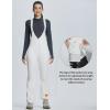 imagebaleaf Womens Snow Bibs Pants Waterproof Insulated Ski Overalls Pants Snowboarding Winter Warm Snow SuitWhite