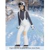 imagebaleaf Womens Snow Bibs Pants Waterproof Insulated Ski Overalls Pants Snowboarding Winter Warm Snow SuitWhite