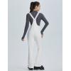 imagebaleaf Womens Snow Bibs Pants Waterproof Insulated Ski Overalls Pants Snowboarding Winter Warm Snow SuitWhite