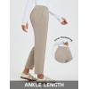 imagebaleaf Womens Travel Pants Stretch Ankle Golf Pants with Pockets Comfy Petite Business Casual Dressy Work SlacksKhaki