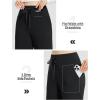 imagebaleaf Womens Winter Pants Fleece Lined Wide Leg Sweatpants with Pockets Warm Yoga Lounge DrawstringBlack