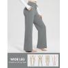 imagebaleaf Womens Winter Pants Fleece Lined Wide Leg Sweatpants with Pockets Warm Yoga Lounge DrawstringGrey