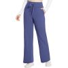 imagebaleaf Womens Winter Pants Fleece Lined Wide Leg Sweatpants with Pockets Warm Yoga Lounge DrawstringNavy
