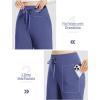 imagebaleaf Womens Winter Pants Fleece Lined Wide Leg Sweatpants with Pockets Warm Yoga Lounge DrawstringNavy