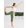 imagebaleaf Womens Yoga Capri Pants High Waist Capri Leggings with Pockets Wide Leg Crop Exercise Workout Summer PantsArmy Green