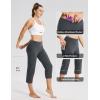 imagebaleaf Womens Yoga Capri Pants High Waist Capri Leggings with Pockets Wide Leg Crop Exercise Workout Summer PantsCharcoal