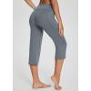 imagebaleaf Womens Yoga Capri Pants High Waist Capri Leggings with Pockets Wide Leg Crop Exercise Workout Summer PantsV Waistdark Grey