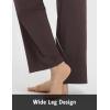 imagebaleaf Womens Yoga Dress Pants High Waist Travel Wide Leg with Pockets Stretch Casual Work SweatpantsDark Brown