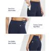 imagebaleaf Womens Yoga Dress Pants High Waist Travel Wide Leg with Pockets Stretch Casual Work SweatpantsNavy Blue