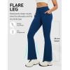 imagebaleaf Womens Yoga Pants with 4 Cargo Pockets Scrunch Workout Flare Leggings High Waist Casual Gym Bell BottomNavy Blue