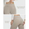 imagebeleaf Womens Fleece Lined Pants Winter Warm Thermal Water Resistant High Waisted Travel Pants Thick Pants Work Golf CasualKhaki