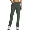 imagebaleaf Womens Golf Pant Winter Fleece Lined Pants with Belt Loops Pockets Travel Work CasualE Army Green