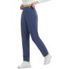 imagebeleaf Womens Fleece Lined Pants Winter Warm Thermal Water Resistant High Waisted Travel Pants Thick Pants Work Golf CasualNavy Blue