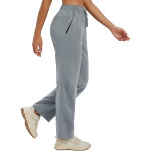 imagebaleaf Womens Hiking Pants Ripstop Water Resistant Lightweight Quick Dry Zip Pockets UPF50 Travel ClothesDark Gray