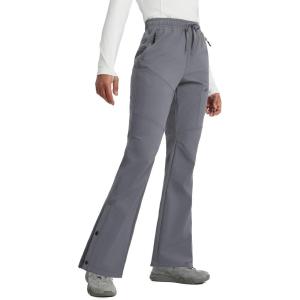 imagebaleaf Womens Waterproof Pants Hiking Snow Fleece Lined Pockets Thermal Warm Insulated Softshell SkiDark Gray