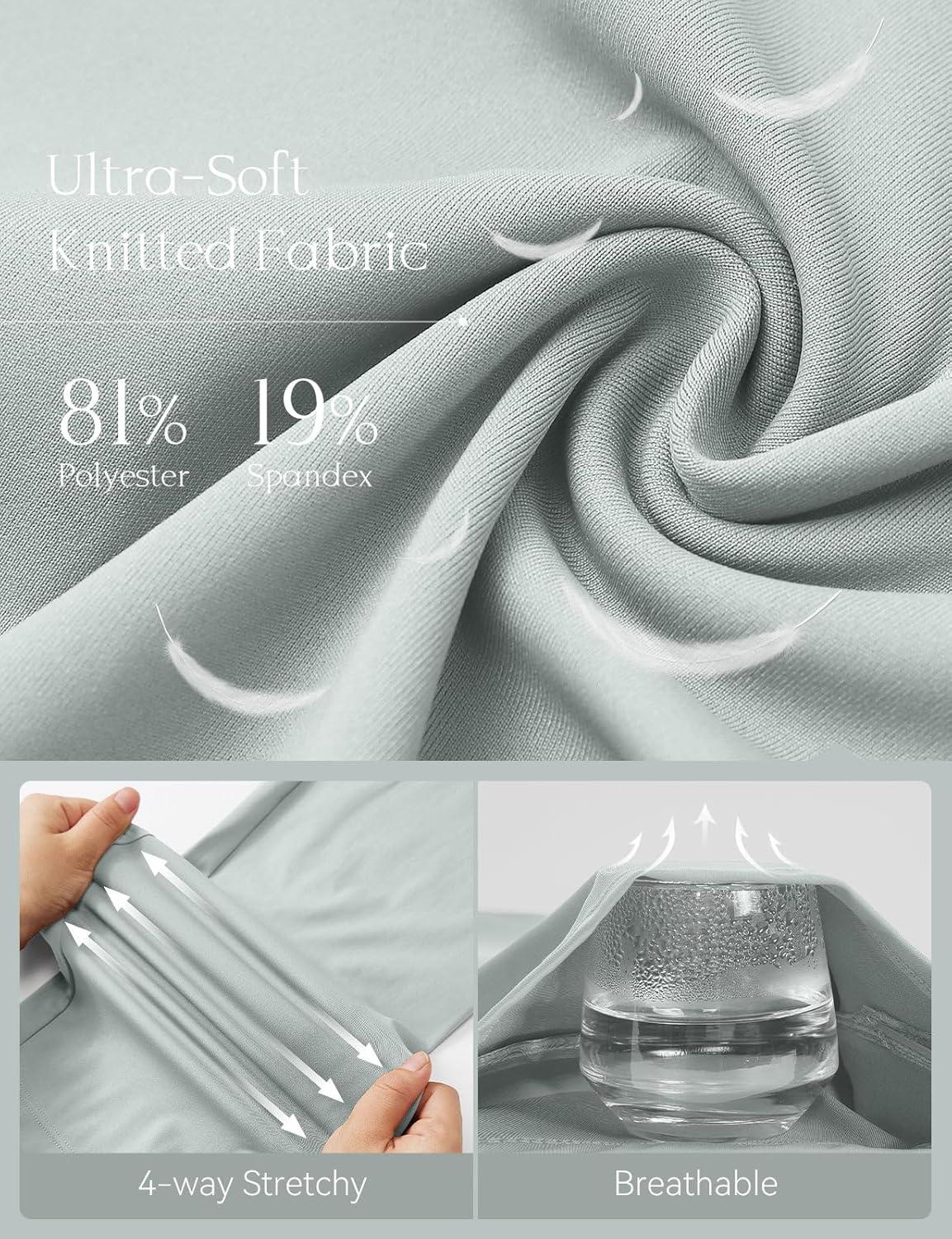 imagebaleaf 30 Mens Golf Joggers Pants Stretch Lightweight Quick Dry Slim Fit Casual Work Dress Sweatpants Zip PocketsGrey