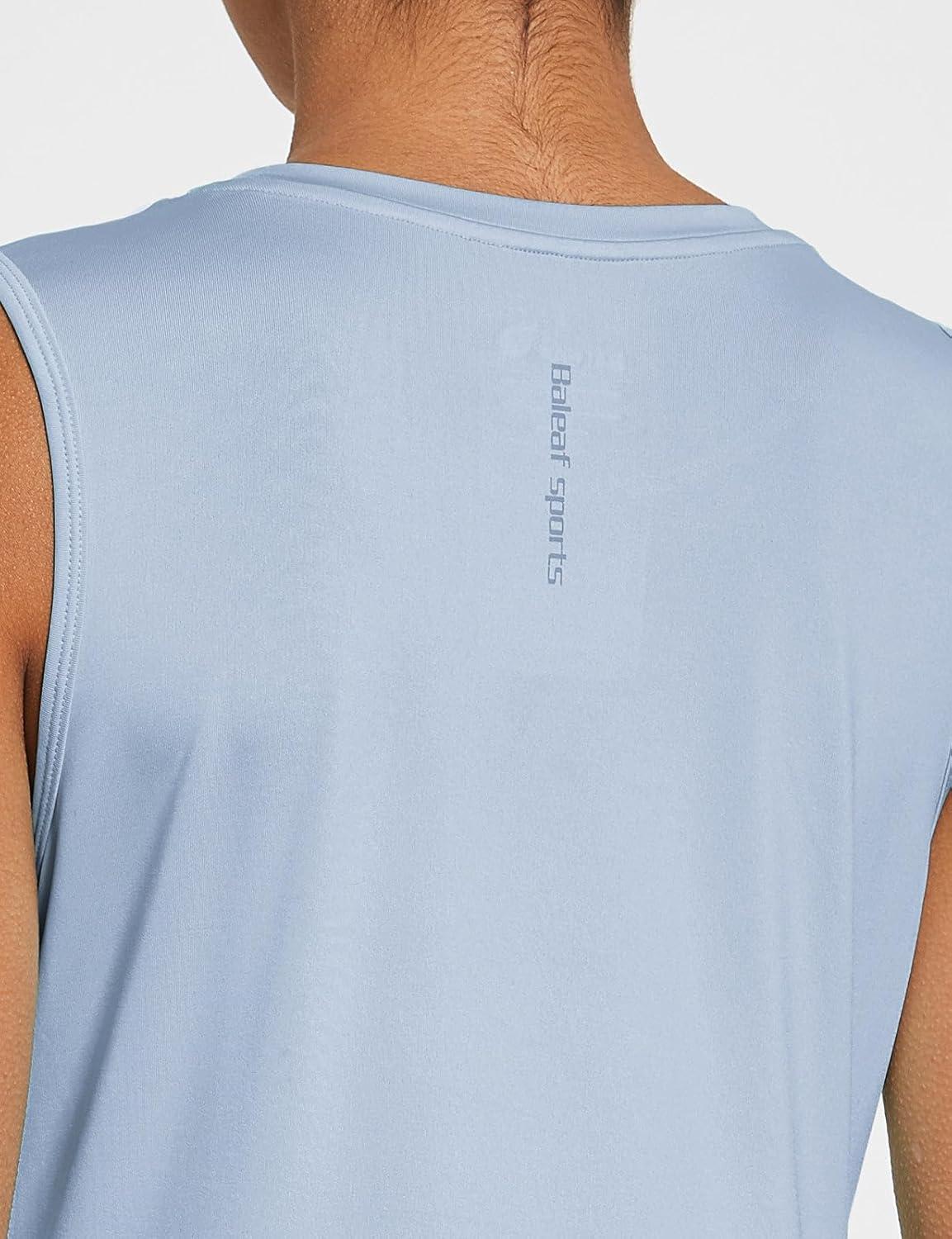 imagebaleaf Workout Tank Tops for Women Sleeveless Running Athletic Loose Fit Yoga Tops Active Shirts Sports Gym ExerciseLight Blue