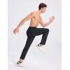 imagebaleaf Mens Athletic Pants with Zipper Pockets Lightweight Quick Dry Tapered Sweatpants for Track Workout Running JoggingBlack