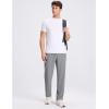 imagebaleaf Mens Athletic Pants with Zipper Pockets Lightweight Quick Dry Tapered Sweatpants for Track Workout Running JoggingGray