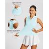 imagebaleaf Womens Golf Shirts Tank Tops Sleeveless Tennis Polo Racerback with Collar Athletic Tanks Quick DryRacerbacksky Light Blue
