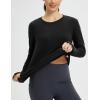 imagebaleaf Womens Thermal Shirts Fleece Lined Long Sleeve Tops Workout Base Layer Slim Fit Cold Weather GearBlack