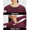 imagebaleaf Womens Thermal Shirts Fleece Lined Long Sleeve Tops Workout Base Layer Slim Fit Cold Weather GearWine Red