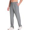 imagebaleaf Mens Athletic Pants with Zipper Pockets Lightweight Quick Dry Tapered Sweatpants for Track Workout Running JoggingGray