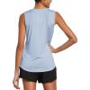 imagebaleaf Workout Tank Tops for Women Sleeveless Running Athletic Loose Fit Yoga Tops Active Shirts Sports Gym ExerciseLight Blue
