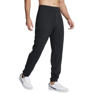 imagebaleaf 30 Mens Golf Joggers Pants Stretch Lightweight Quick Dry Slim Fit Casual Work Dress Sweatpants Zip PocketsBlack