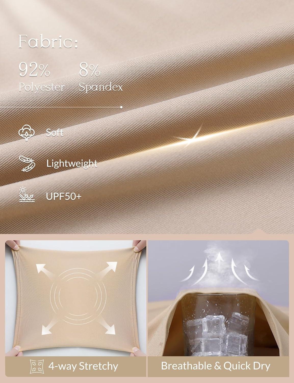 imagebaleaf Skorts for Woman 20quot Knee Length Golf Tennis Skirt High Waisted Long Athletic Casual Pockets UPF 50Khaki