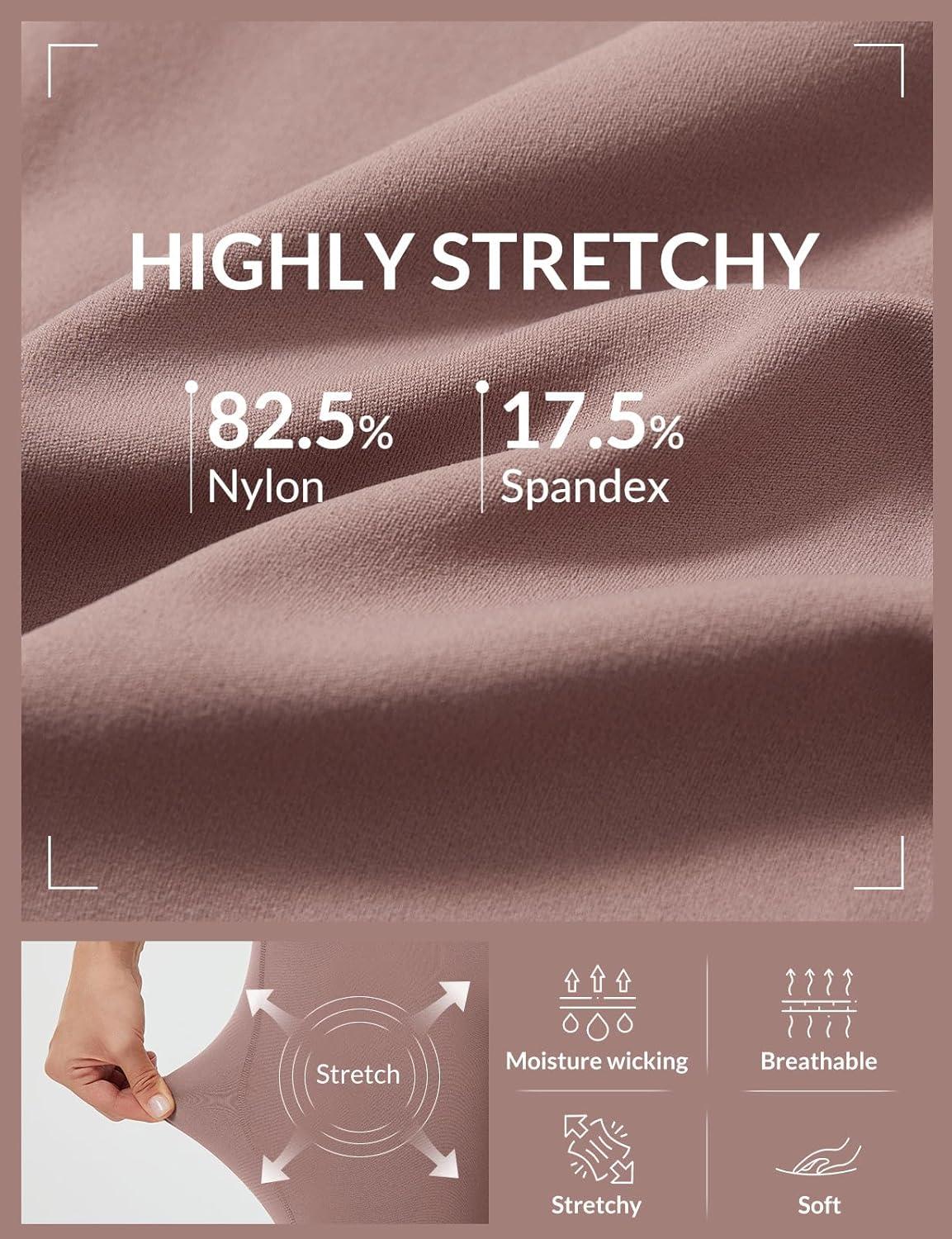 imagebaleaf Super High Waisted Leggings for Women with Pockets Stretchy Tummy Control Soft Yoga Workout Gym Petite PantsBrown