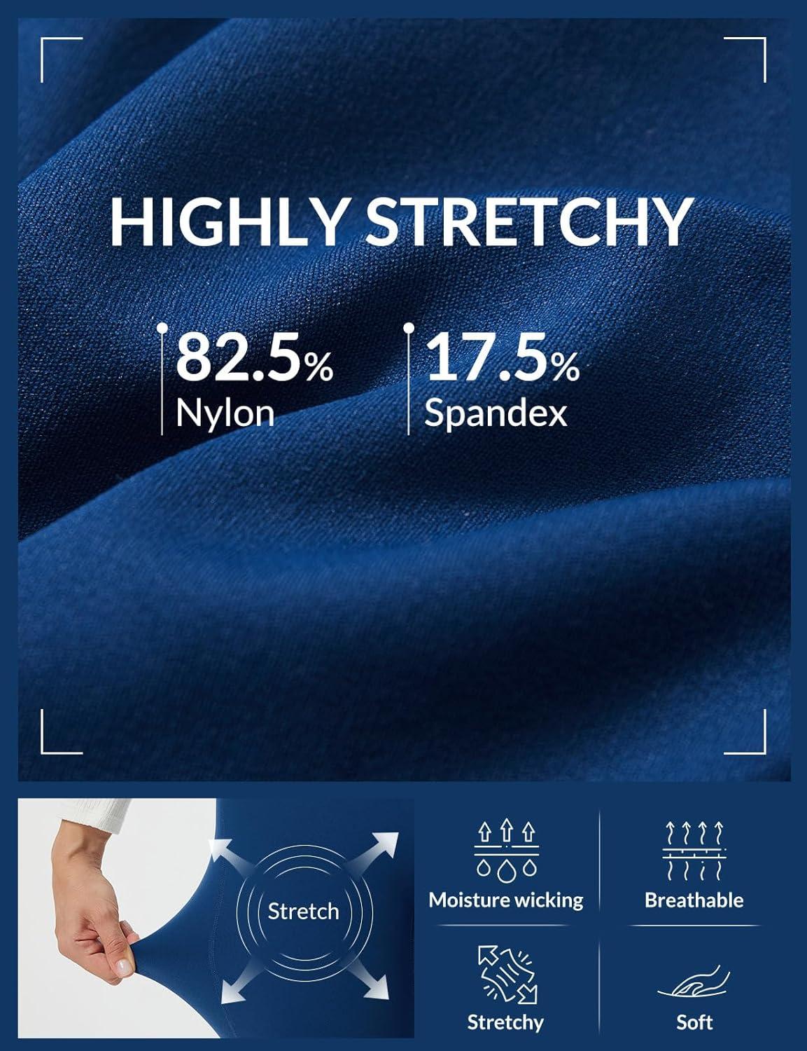 imagebaleaf Super High Waisted Leggings for Women with Pockets Stretchy Tummy Control Soft Yoga Workout Gym Petite PantsNavy Blue