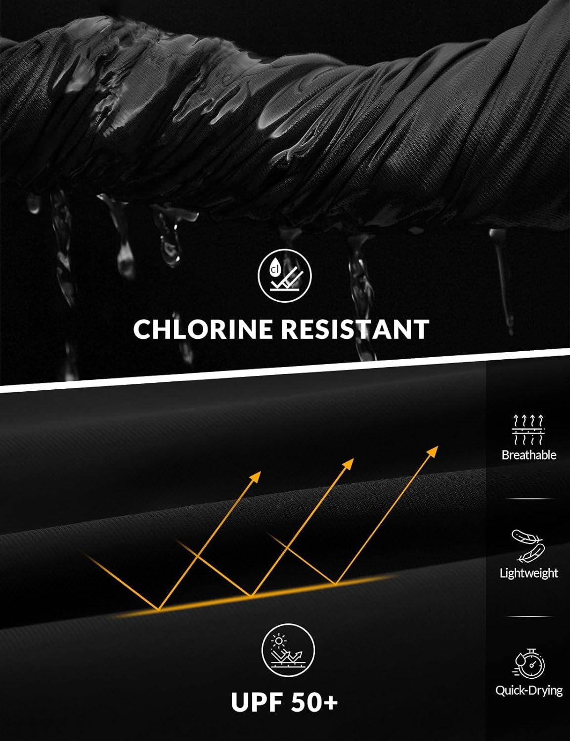 imagebaleaf Womens 3quot5quot7quot9quot High Waisted Swim Board Shorts Quick Dry Swimsuits Bottoms Trunks with PocketsBlack