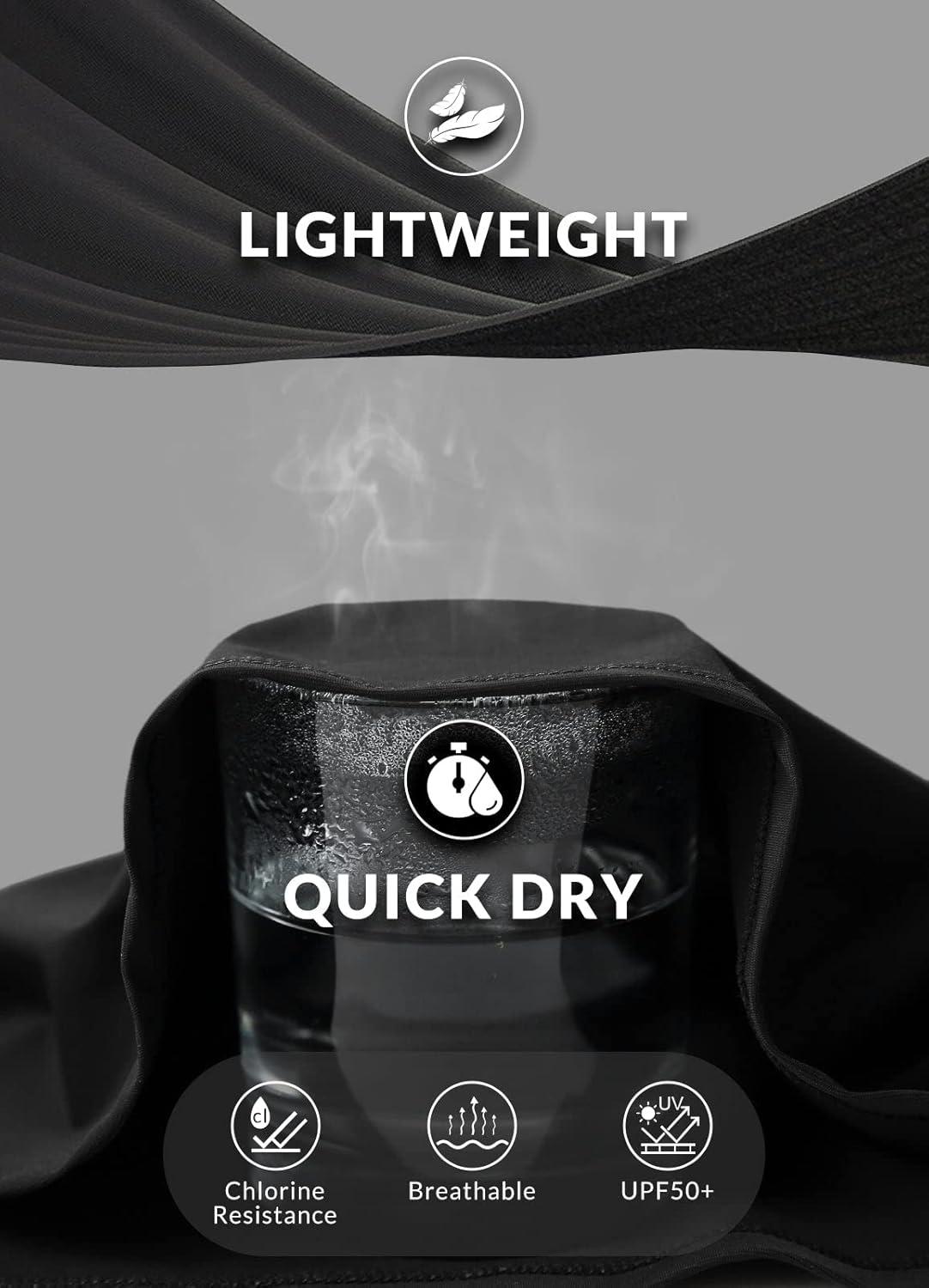 imagebaleaf Womens 3quot5quot7quot9quot High Waisted Swim Board Shorts Quick Dry Swimsuits Bottoms Trunks with PocketsBlack