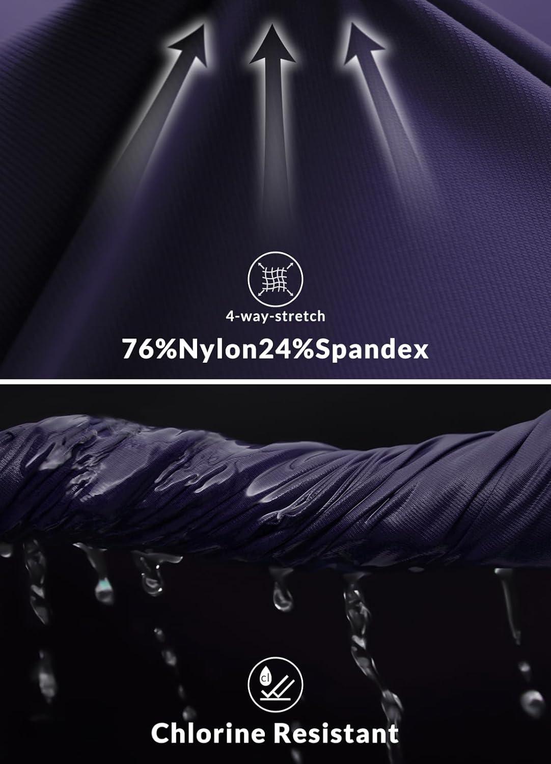 imagebaleaf Womens 3quot5quot7quot9quot High Waisted Swim Board Shorts Quick Dry Swimsuits Bottoms Trunks with PocketsDark Blue