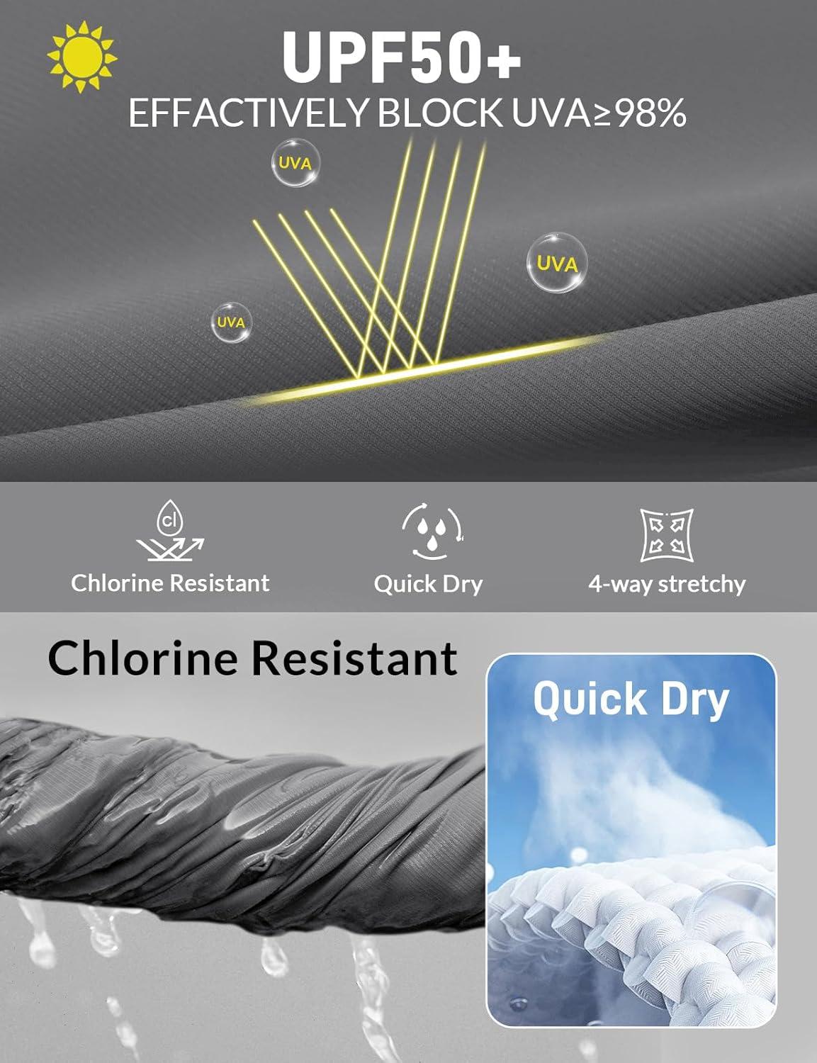 imagebaleaf Womens 3quot5quot7quot9quot High Waisted Swim Board Shorts Quick Dry Swimsuits Bottoms Trunks with PocketsDark Gray