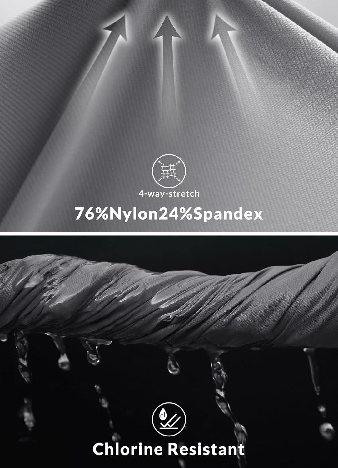 imagebaleaf Womens 3quot5quot7quot9quot High Waisted Swim Board Shorts Quick Dry Swimsuits Bottoms Trunks with PocketsDark Grey